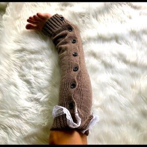 🎉 HP! lace brown leg warmers